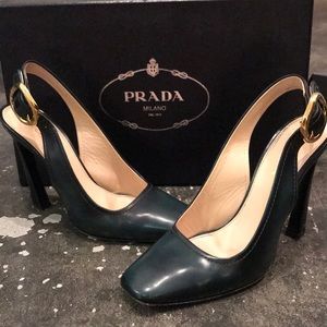 Prada Square toe heel